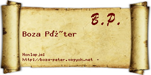 Boza Péter névjegykártya